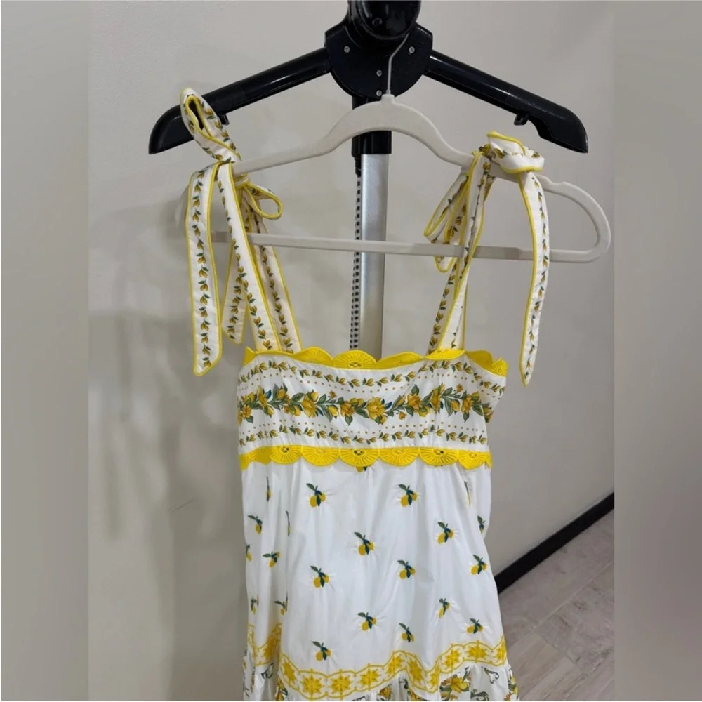 FARM Rio Sicily Richelieu Sleeveless Midi-Dress - Picture 6 of 14
